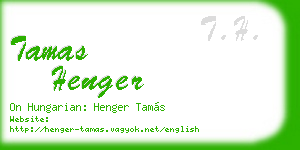tamas henger business card
