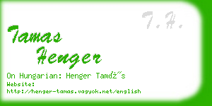 tamas henger business card